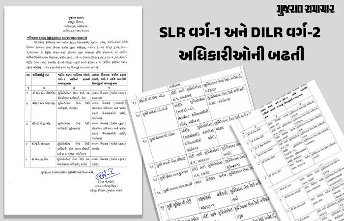 ગાંધીનગર: SLR વર્ગ-1 અને DILR વર્ગ-2ના અધિકારીઓને હંગાણી ધોરણે અપાઈ બઢતી, જુઓ યાદી