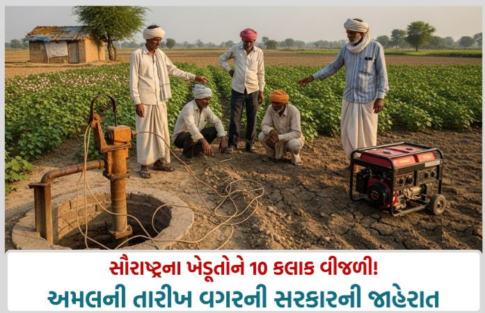 જાહેરાતોનું 'ગાજર'?: સૌરાષ્ટ્રના ખેડૂતોને 10 કલાક વીજળી-પાણીની જાહેરાત, પણ અમલ ક્યારથી? તારીખ ન આપી