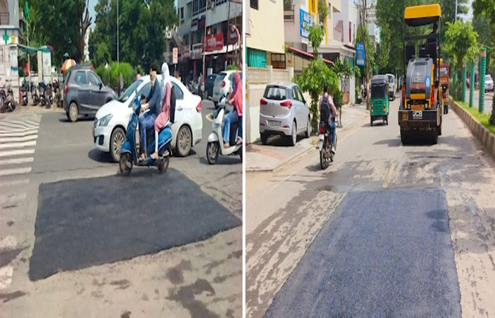 વડોદરામાં ચોમાસામાં પડેલા ખાડાઓ પૈકી અત્યાર સુધીમાં નાના-મોટા 5529 ખાડા પૂરાયા