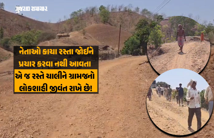 VIDEO: નેતાઓ રસ્તો ભૂલ્યા, પણ મતદારો ફરજ નહીં, નસવાડીના ગામડાંમાં પાકા રસ્તા હજુ પણ ‘ઝાંઝવાના જળ’