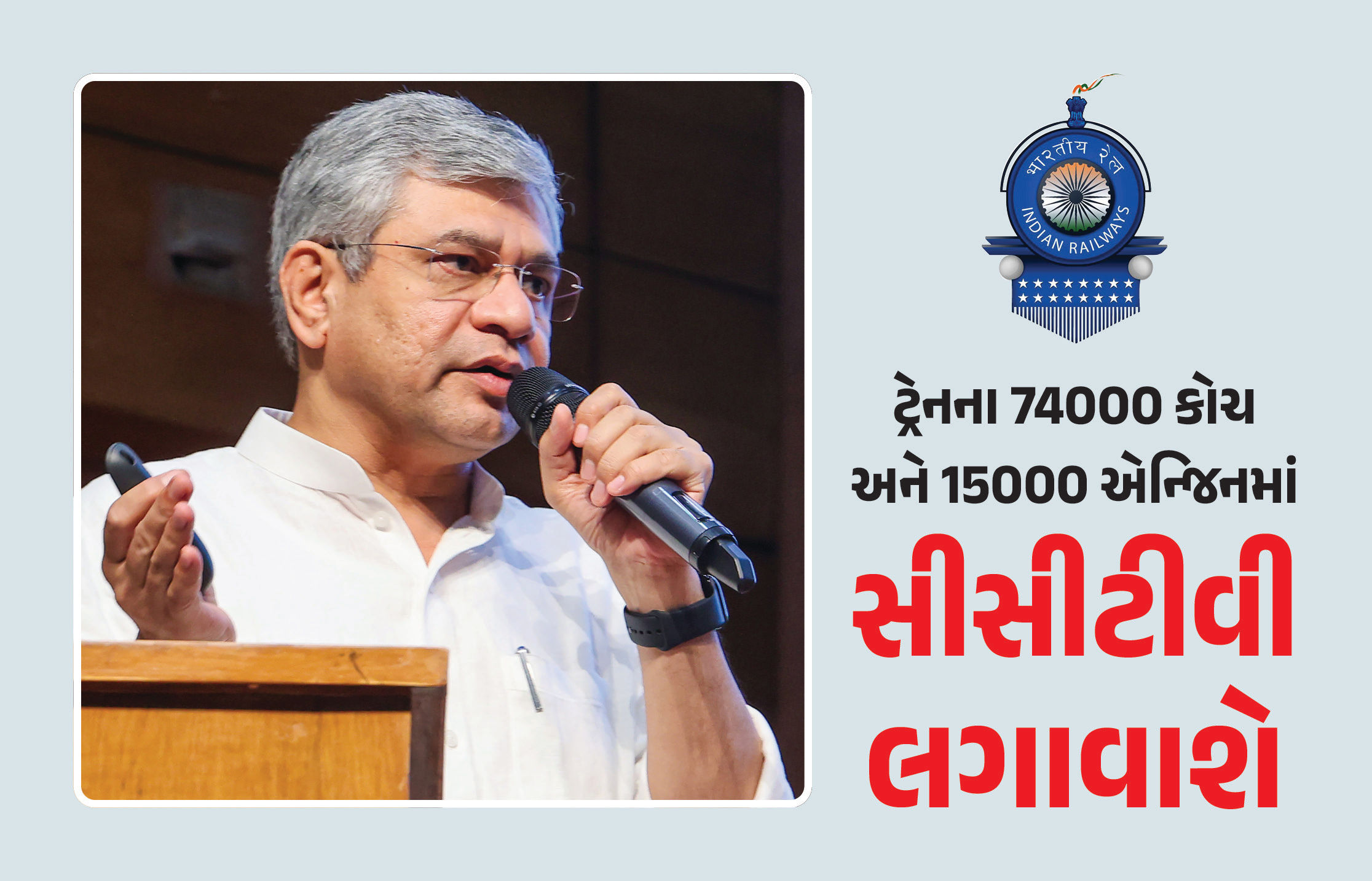 દેશભરની ટ્રેનોના એન્જિન અને તમામ કોચમાં લગાવાશે CCTV કેમેરા, કેન્દ્ર સરકારનો મોટો નિર્ણય