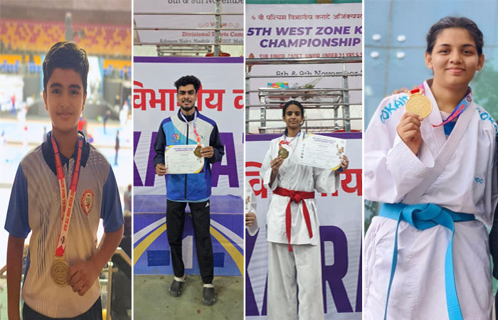 ઓલ ઇન્ડિયા કરાટે ચેમ્પિયનશિપમાં વડોદરાના 4 ખેલાડીઓએ ગોલ્ડ મેડલ હાંસલ કર્યા