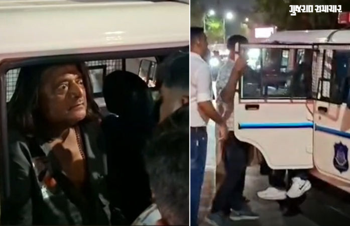 અમદાવાદ: ખાડિયામાં ખાખીનો ખોફ ઓગળ્યો? કુખ્યાત મોન્ટુ નામદારે પોલીસ વાનમાં બેઠા-બેઠા ગાળો ભાંડી