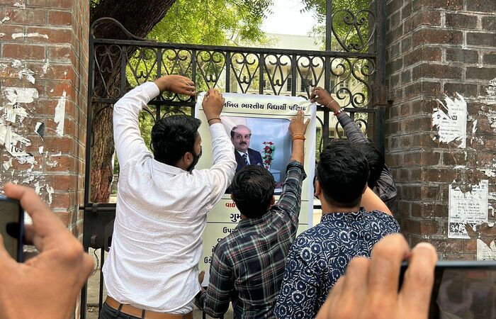Posters of ‘Missing VC’ pasted on MSU campus, local quota protests flare up