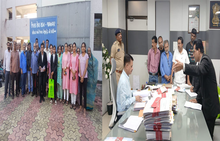 જામનગરમાં નંદધામ સોસાયટીમાં આવેલી કોમન પ્લોટની જગ્યામાં દબાણ કરનારા શખ્સો સામે ગુન્હો નોંધવા સ્થાનિકોનો જિલ્લા કલેકટર કચેરીએ ઘંટનાદ