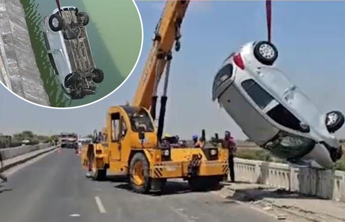 Car plunges into Bhadar river in Rajkot, kills family of four
