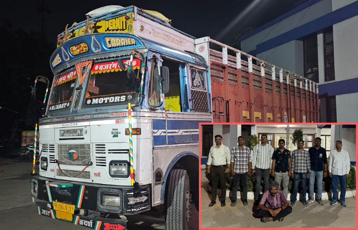 Sola police seize liquor worth ₹54 lakh hidden beneath rice husks in truck, arrest Rajasthan man