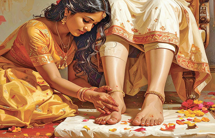 ફૂટ સ્પા : નવા જમાનાનાં લગ્નસરાંની પગચંપી પરંપરા