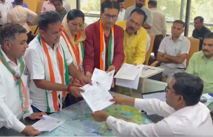 Congress leader Paresh Dhanani files nomination in Rajkot