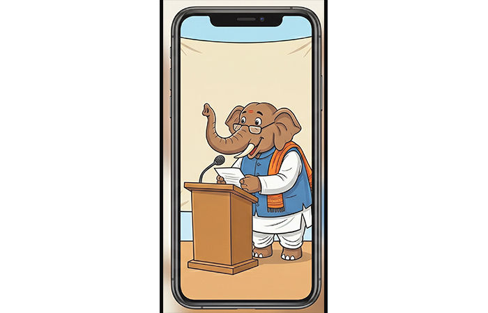 જંગલમાં સર્વાધિક કમાણી કરનારા મંત્રી હાથીભાઈ હરખપદૂડાનું ભાષણ