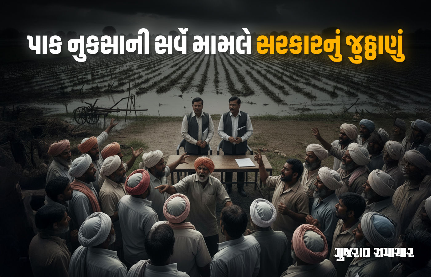 પાક નુકસાની સર્વે મામલે ગુજરાત સરકારનું જૂઠ્ઠાણું! આદેશ અને પરિપત્રમાં વિસંગતતાના કારણે ખેડૂત ભડક્યા