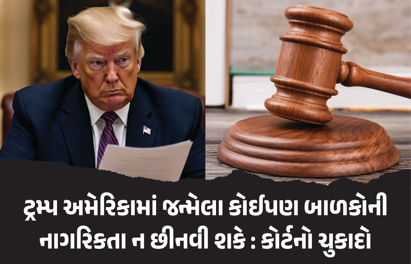 ટ્રમ્પે બંધારણનું ઉલ્લંઘન કર્યું, અમેરિકામાં જન્મ લેનાર કોઈપણ બાળક દેશનો નાગરિક કહેવાય : કોર્ટનો ચુકાદો