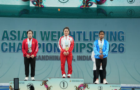 Asian Weightlifting Championships: Gyaneshwari Yadav wins silver, bronze in 53kg category