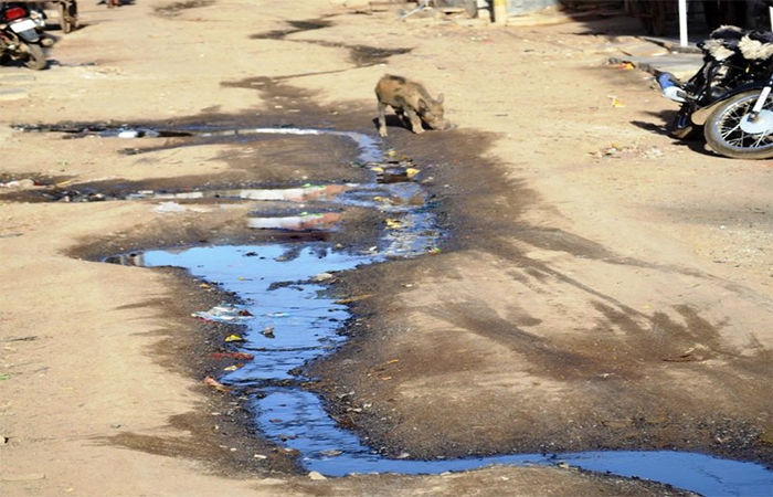 તળાજા શહેરમાં ગટરના ગંધાતા પાણીમાંથી લોકો ચાલવા મજબૂર