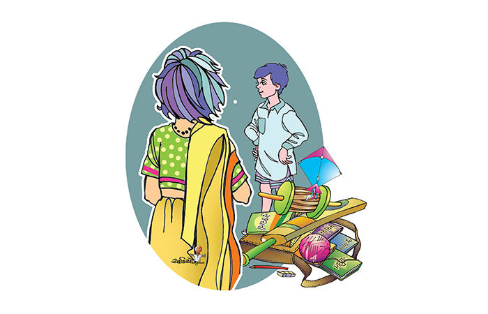હું, પતંગ અને દોરી                                 .
