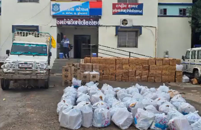 ચોટીલામાં એક, બે નહીં 1000 પેટી વિદેશી દારૂ ઝડપાતા ખળભળાટ, એક કરોડથી વધુનો મુદ્દામાલ જપ્ત