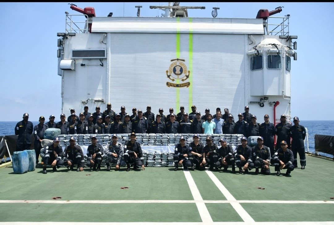 ₹1800 crore drug haul in Arabian Sea: Gujarat ATS, Coast Guard seize 300 kg of narcotics