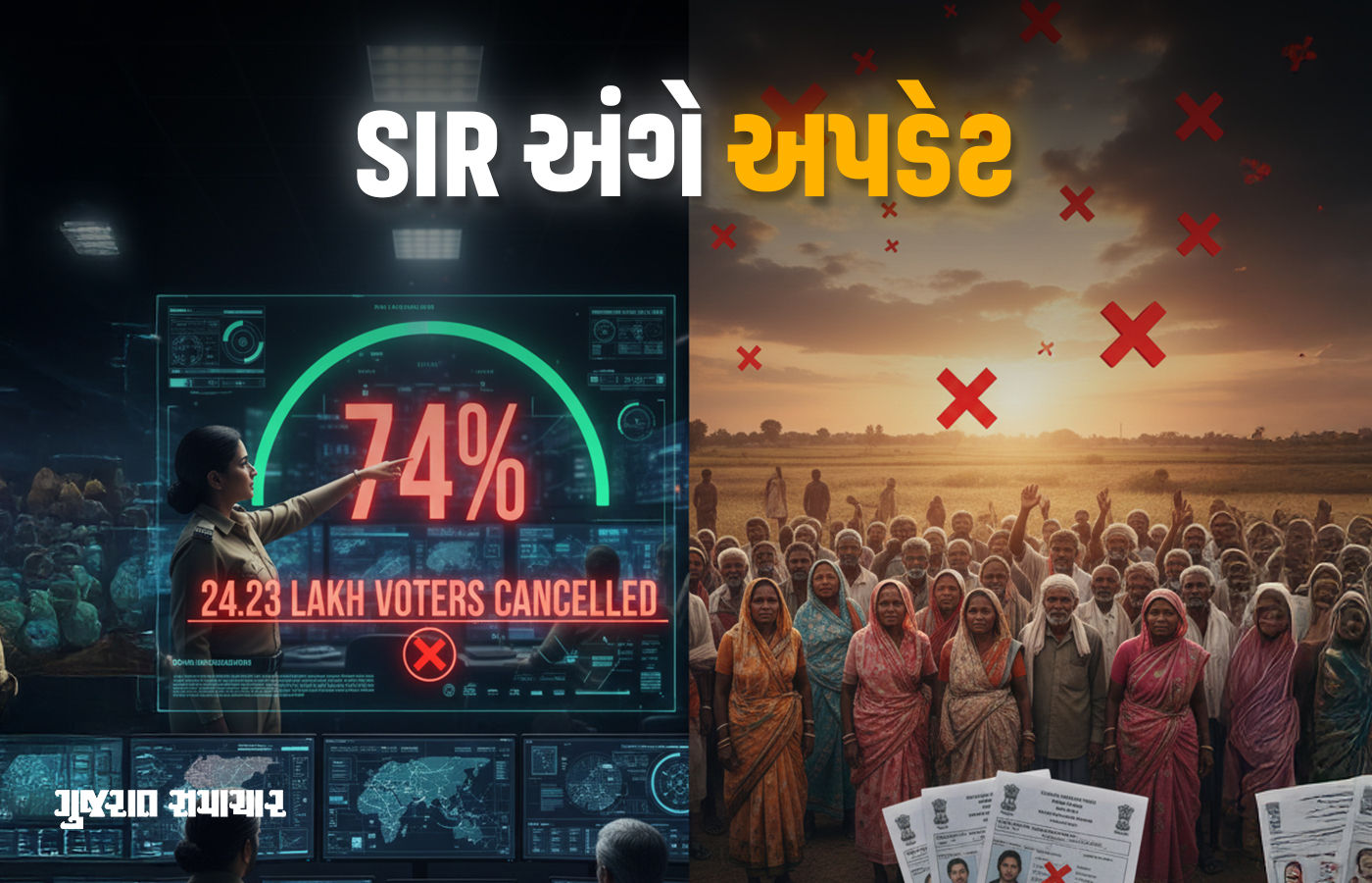 ગુજરાતમાં SIR ની 74% કામગીરી પૂર્ણ, 24.23 લાખ મતદારોના નામ રદ કરાયાનો ચૂંટણી પંચનો દાવો