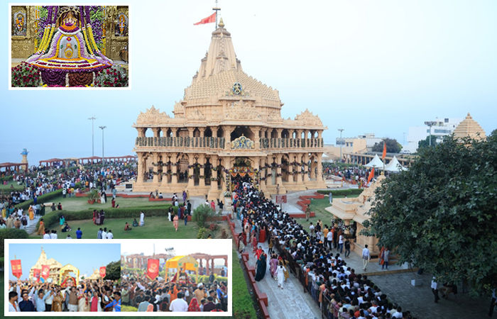 સોમનાથમાં ગુંજી ઉઠયો શિવભક્તિનો નાદ દેવાધિદેવના ત્રણ લાખ ભાવિકોએ દર્શન કર્યા