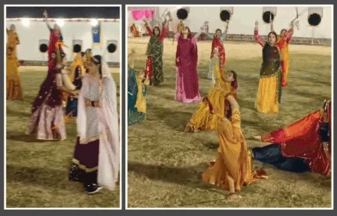 રાજકોટમાં શૌર્ય અને શક્તિથી માતાજીની આરાધના, ક્ષત્રિયાણીઓ જીપ અને બાઈક પર સવાર થઈને તલવાર રાસ રમી