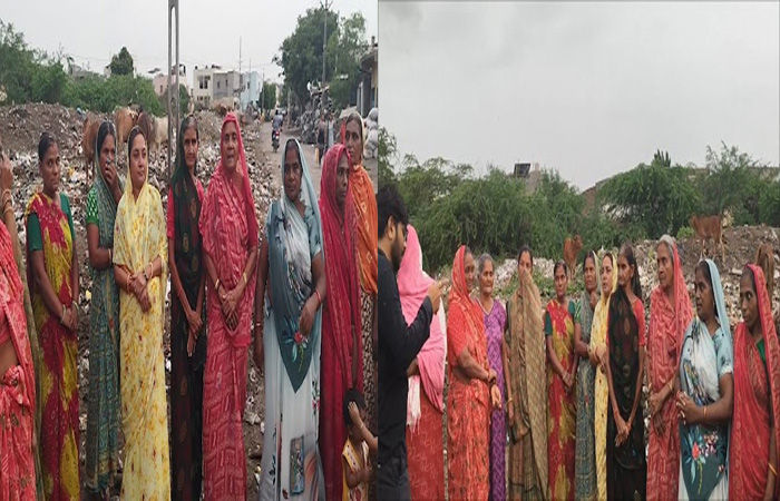 જામનગરના ગોકુલ નગર વિસ્તારની મહિલાઓ સમસ્યાઓથી ત્રસ્ત બનીને પાલિકાના વિરોધમાં રસ્તા પર ઉતરી