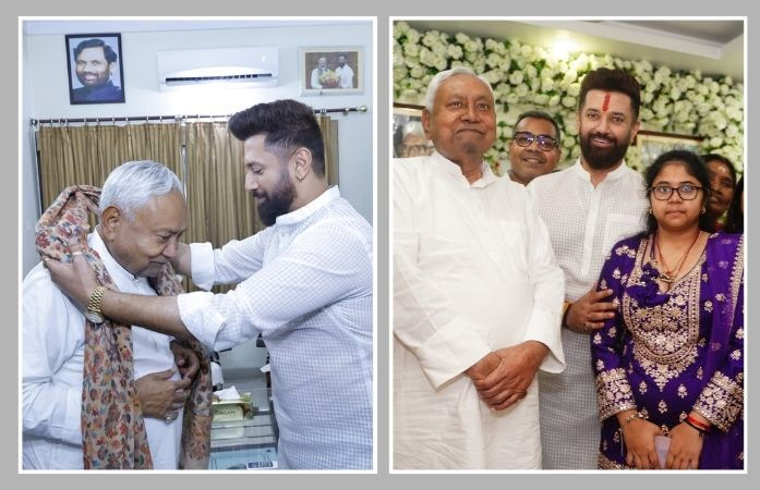 બિહારમાં ચૂંટણી પહેલા NDAના બે દિગ્ગજોની અદાવતનો અંત? ચિરાગના ઘરે પહોંચ્યા નીતિશ કુમાર