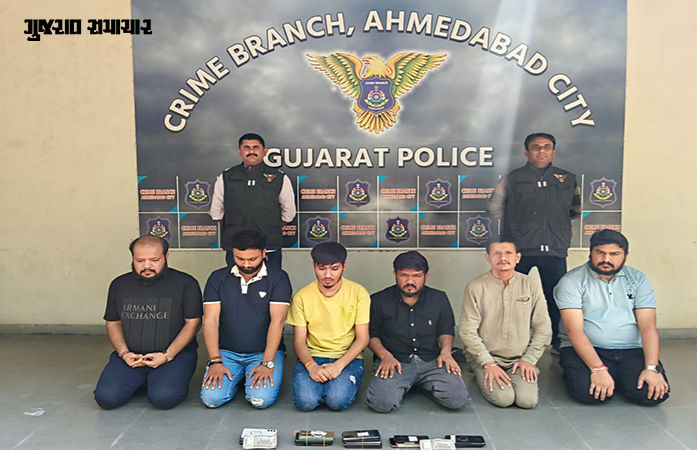 અમદાવાદ: મેમનગરના ફ્લેટમાં ચાલતા IPL સટ્ટાકાંડનો પર્દાફાશ, ક્રાઈમ બ્રાન્ચે 6 બુકીઓને રંગેહાથ ઝડપ્યા