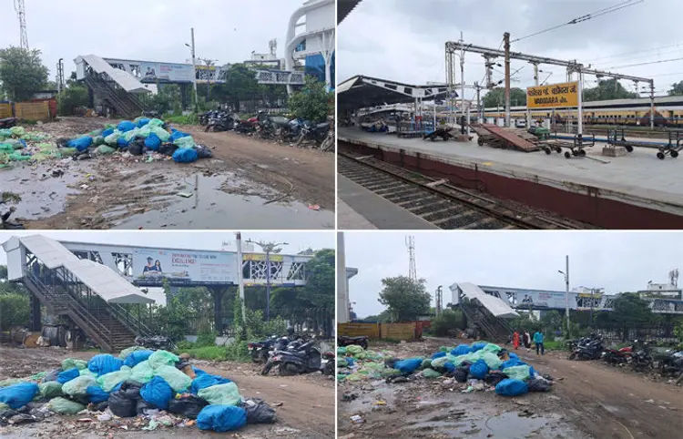 વડોદરા રેલવે સ્ટેશન પર ગંદકીનો ભરડો, બસ મથકથી રેલવે સ્ટેશનને જોડતા સ્કાયવોક પાસે સફાઈના અભાવે હાલાકી