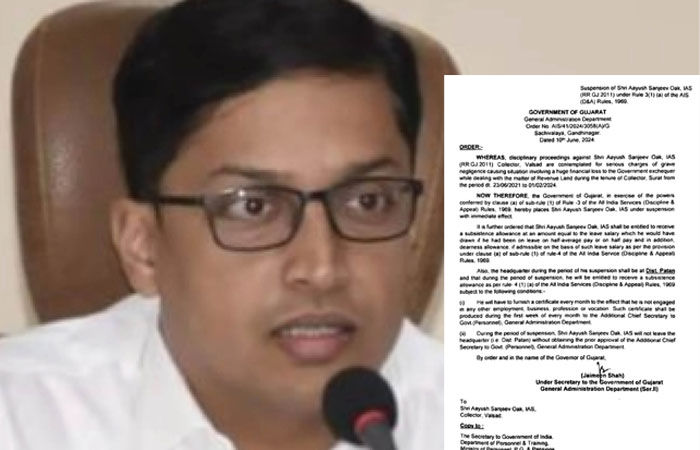 ₹2,000 cr Dumas land scam: Valsad collector Ayush Oak suspended