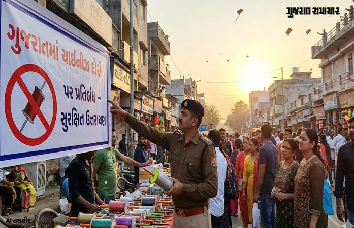 ઉત્તરાયણ પહેલા રાજ્યભરમાં પોલીસના દરોડા, અઢી કરોડથી વધુની કિંમતની ચાઈનીઝ દોરી ઝડપી