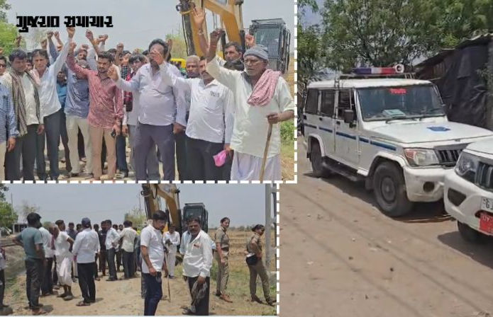 સાણંદના ડરણ ગામે ખેડૂતોનો હલ્લાબોલ: નોટિસ-વળતર વગર ખેતરોમાં પાઈપલાઈન નાખવા સામે રોષ, પોલીસ કાફલો ખડકાયો