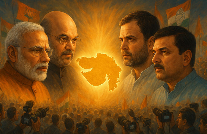 સૌરાષ્ટ્ર રાજકારણીઓનું એપીસેન્ટર બન્યું; મોદી-શાહ, રાહુલ, સંજયસિંહના ગુજરાતમાં ધામા