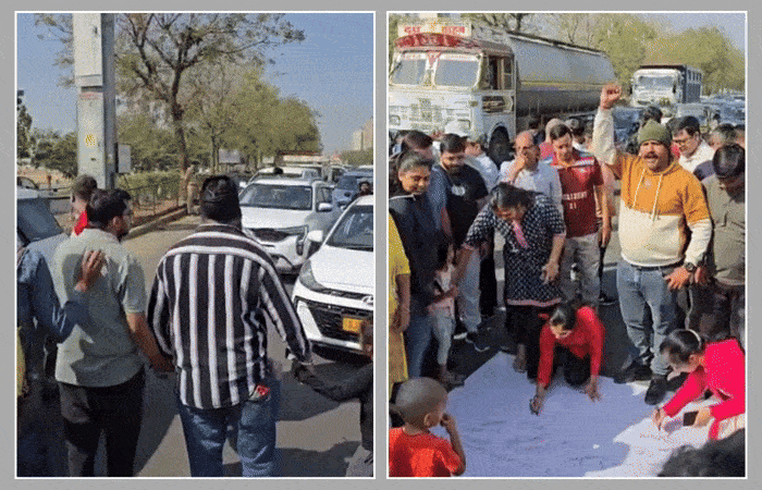 અમદાવાદ: વૈષ્ણૌદેવી-ઝુંડાલ રોડ પરનો કટ બંધ કરાતા આક્રોશ, ડિવાઈડર ખોલાવવા સિગ્નેચર કેમ્પેઇન