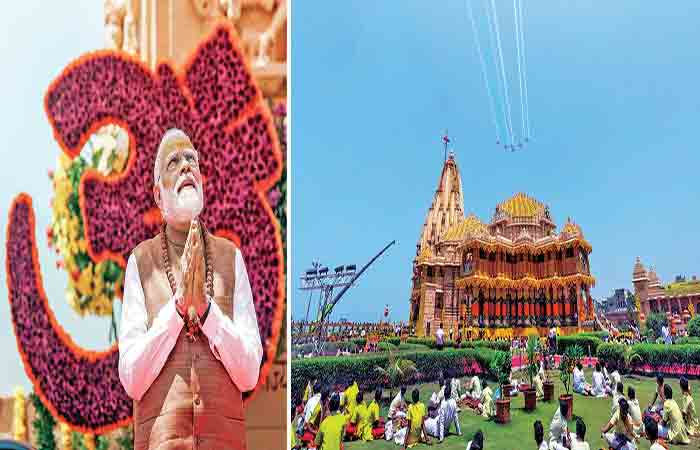 દેશની પ્રગતિ 'સોમનાથને' આભારી છે : મોદીની વંદના