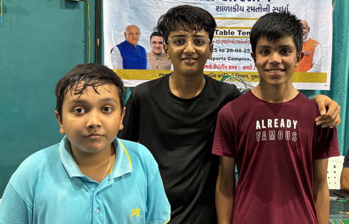 વડોદરા જિલ્લા કક્ષા ટેબલ ટેનિસ સ્પર્ધામાં ખેલાડીઓ ઝળક્યા