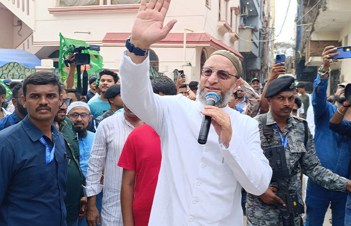 Owaisi shares dream of hijab-clad woman as PM, BJP, Shiv Sena slam him