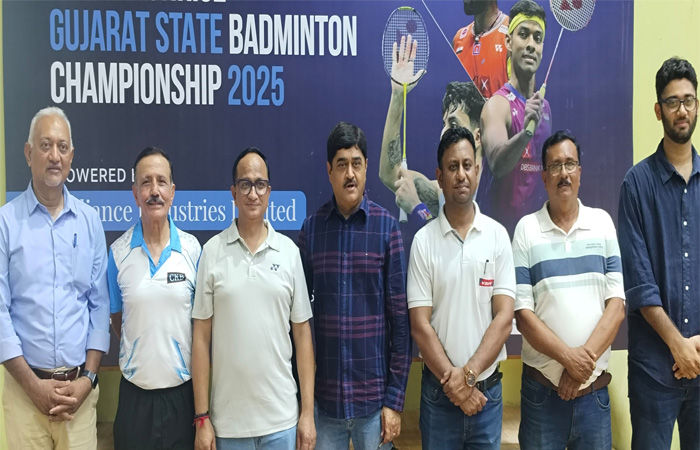 વડોદરાના સમા સ્પોર્ટ્સ કોમ્પ્લેક્સ ખાતે સ્ટેટ લેવલની બેડમિન્ટન સ્પર્ધાનું આયોજન