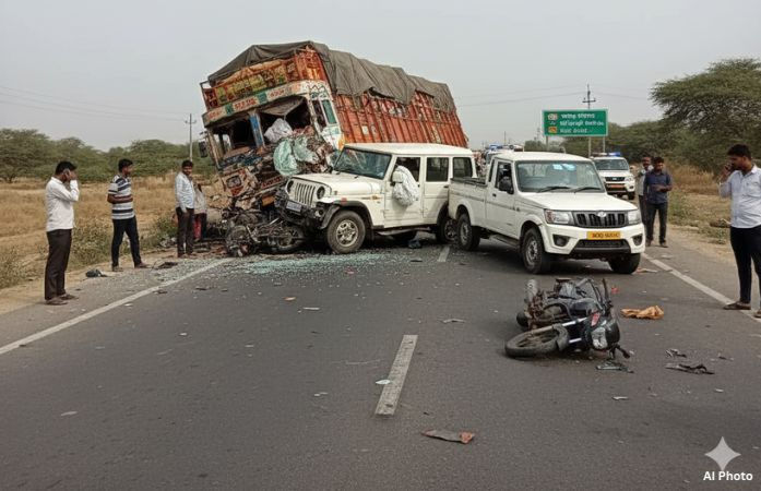 રાધનપુર પાસે ગમખ્વાર અકસ્માત, 5 વાહનોની એકબીજા સાથે ટક્કર, ચારના મોત, અનેક ઈજાગ્રસ્ત
