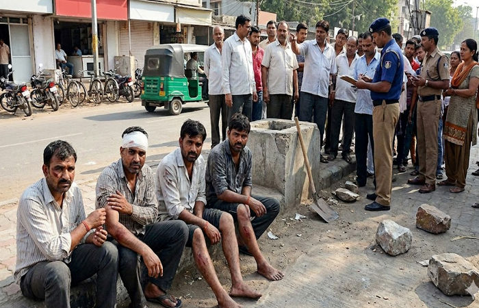 જામનગરમાં અનુસૂચિત જાતિના પરિવાર પર હુમલો: પાવડા-પથ્થરથી માર મારતા પાંચને ઇજા; એટ્રોસિટી સહિત ગુનો નોંધાયો