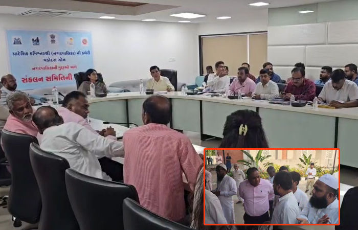 પંચમહાલ સંસદીય વિસ્તારની નગરપાલિકાઓની બેઠક, ગોધરા પાલિકા પ્રમુખ અને રહીશો વચ્ચે ઉગ્ર બોલાચાલી