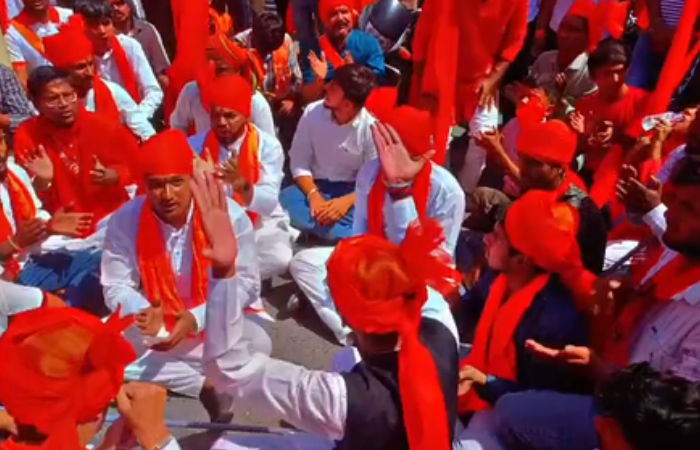 VHP workers block roads in Ahmedabad following dispute over 'Love Jihad' theme in Shobha Yatra