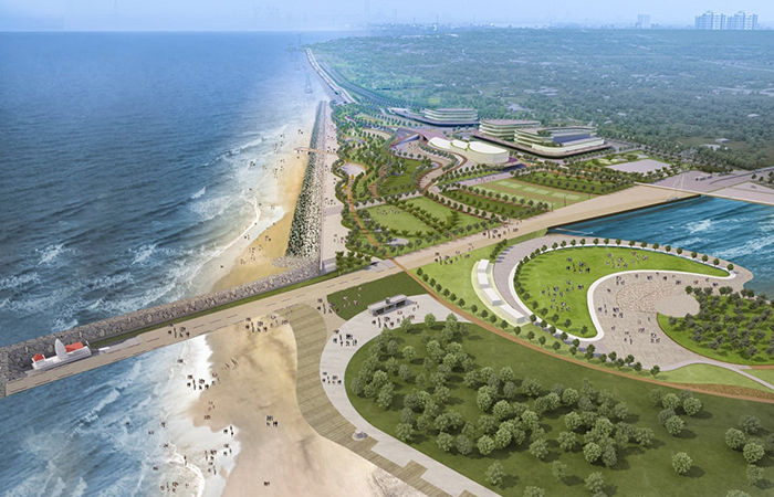 Surat’s Dumas beach undergoes sea face development project
