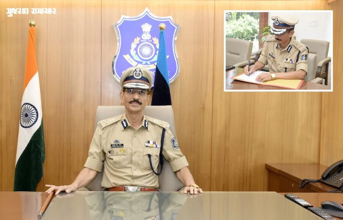 ગુજરાતના નવા DGP જી.એસ. મલિકે આજે ચાર્જ સંભાળ્યો, પોલીસ ભવનમાં અપાયું 'ગાર્ડ ઓફ ઓનર'