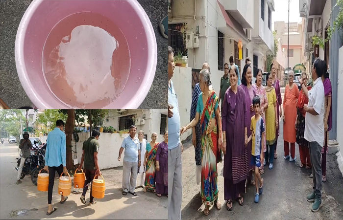 વડોદરામાં આર.વી.દેસાઈ રોડ પર દૂષિત પાણીની સમસ્યાથી રહીશોમાં આક્રોશ