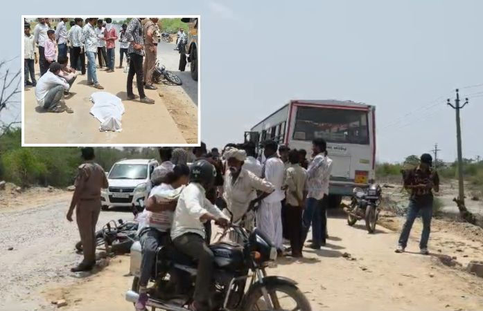વાવ-થરાદ: થરાદ-ઢીમા હાઇવે પર એસટી બસ અને બાઈક વચ્ચે અકસ્માત, મહિલાનું ઘટનાસ્થળે જ મોત