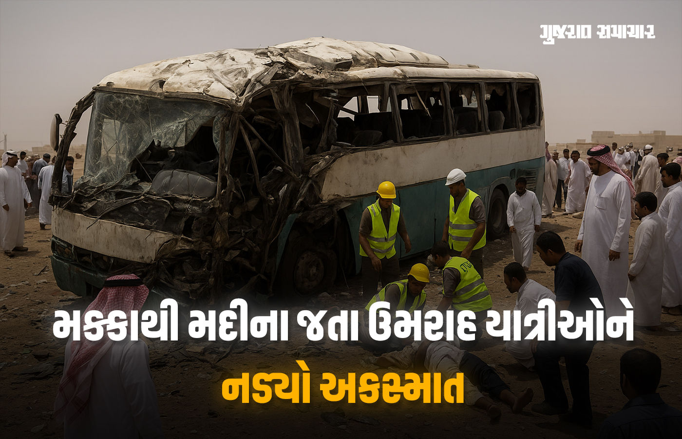 સાઉદી અરબમાં ગમખ્વાર બસ અકસ્માત,  42 ભારતીયના મોતની આશંકા, હેલ્પલાઈન નંબર જાહેર
