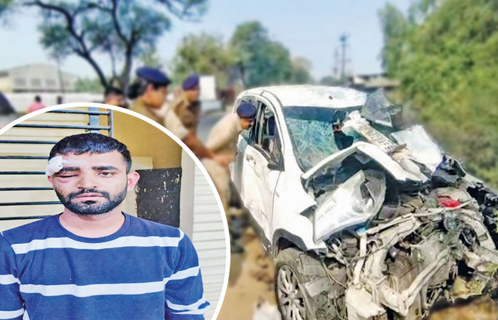 Four killed after drunk driver rams car into three bikes near Anand