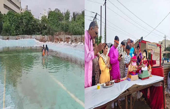 જામનગર મહાનગરપાલિકા દ્વારા ગણેશ વિસર્જન માટે બનાવાયેલા બન્ને વિસર્જનકુંડમાં 3 દિવસમાં 297 ગણેશજીની મૂર્તિનું વિસર્જન કરાયું