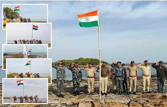 સમુદ્ર મધ્યે ગુંજ્યો રાષ્ટ્રગાનનો નાદ: દેવભૂમિ દ્વારકાના 15 દુર્ગમ ટાપુઓ પર લહેરાવાયો તિરંગો, જુઓ આકર્ષક તસવીરો