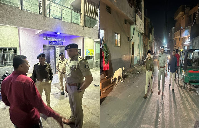 જામનગર શહેરમાં વિશાળ પોલીસ કાફલા દ્વારા સ્પેશિયલ કોમ્બિંગ ડ્રાઇવ યોજાઈ